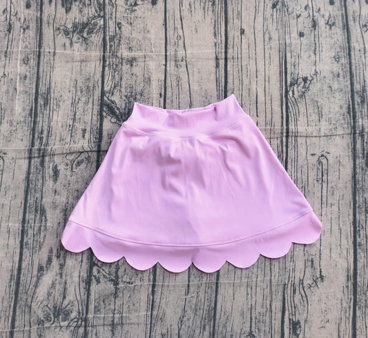 Preorder  Pink Color Girls Bottom Scallop Yoga Active Skirts