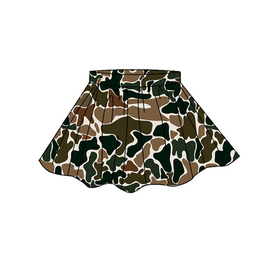 4.7 GLK0271 Preorder Brown Camo Girls Bottom Yoga Skirts