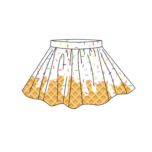 4.7 GLK0277 Preorder Sprinkles Drip Girls Bottom Yoga Skirts