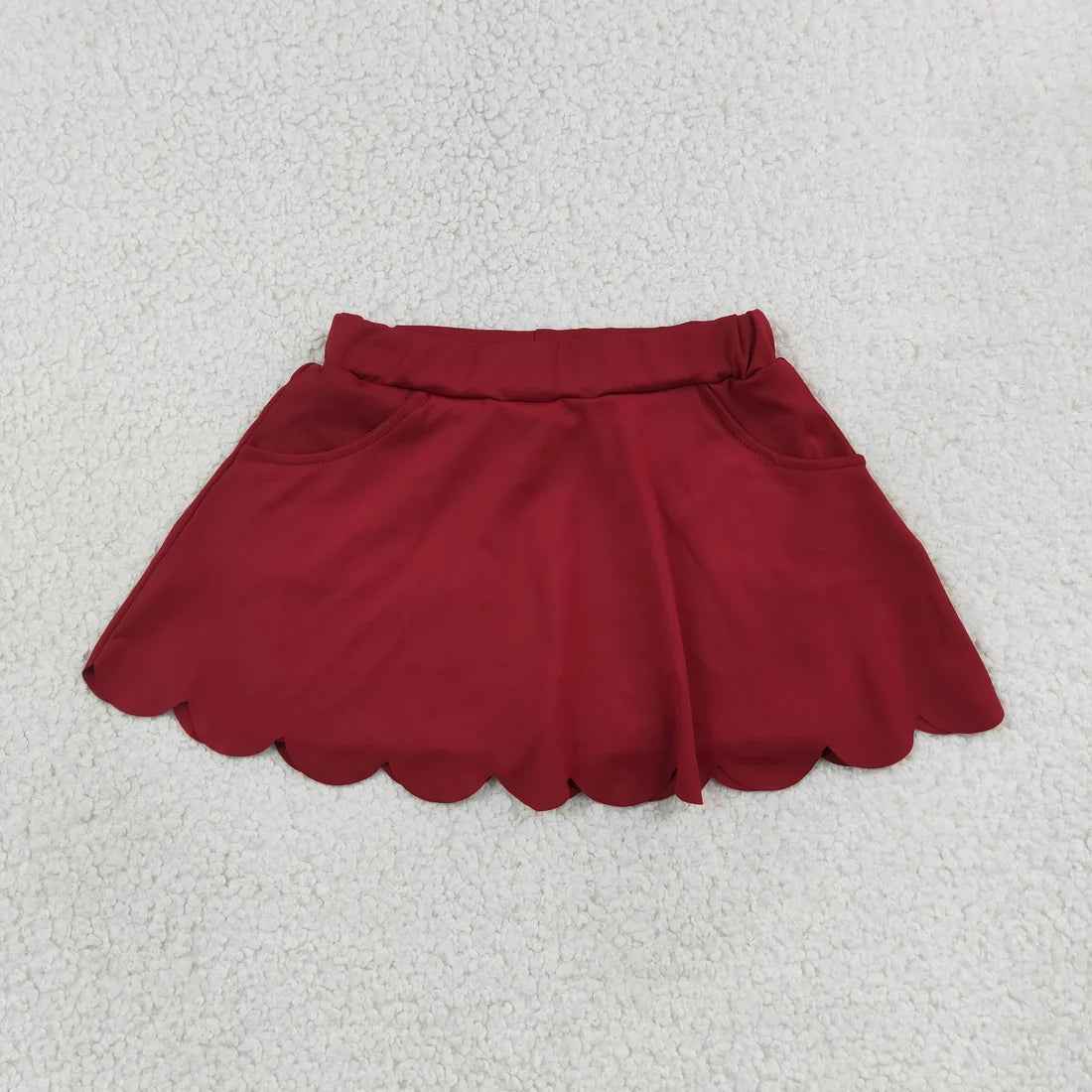 5 Colors Girls Bottom Scallop Yoga Skort Sisters Wear
