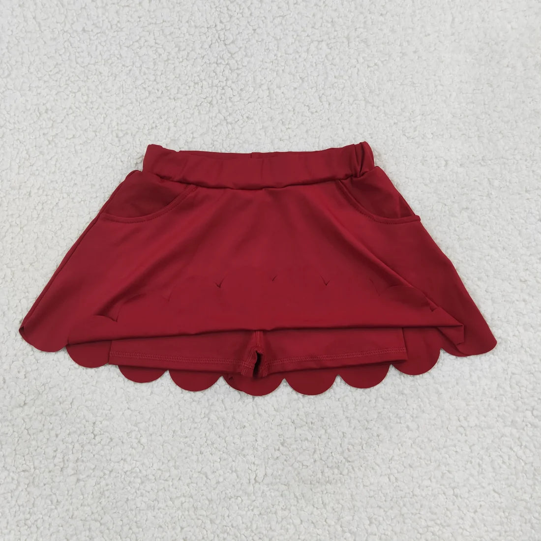 5 Colors Girls Bottom Scallop Yoga Skort Sisters Wear