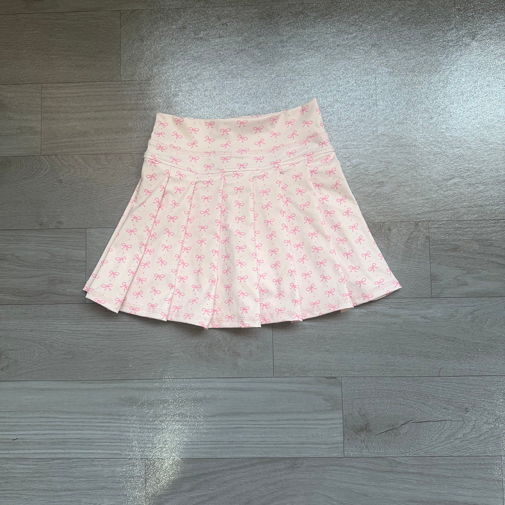 5.9 GLK0305 Preorder Pink Bows Girls Bottom Yoga Skirts