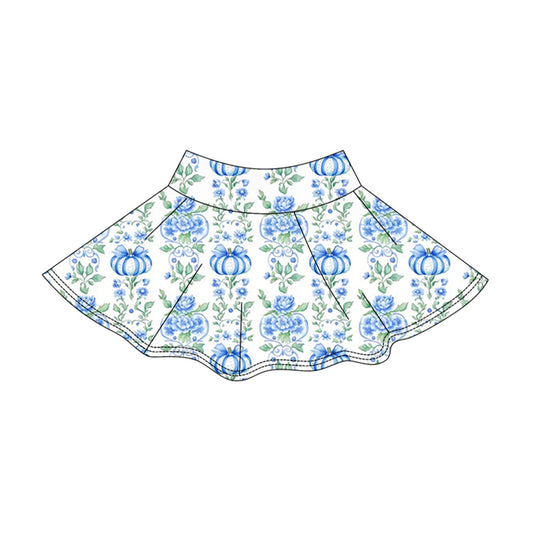 5.15 GLK0316 Preorder Pumpkin Blue Girls Bottom Yoga Skirts