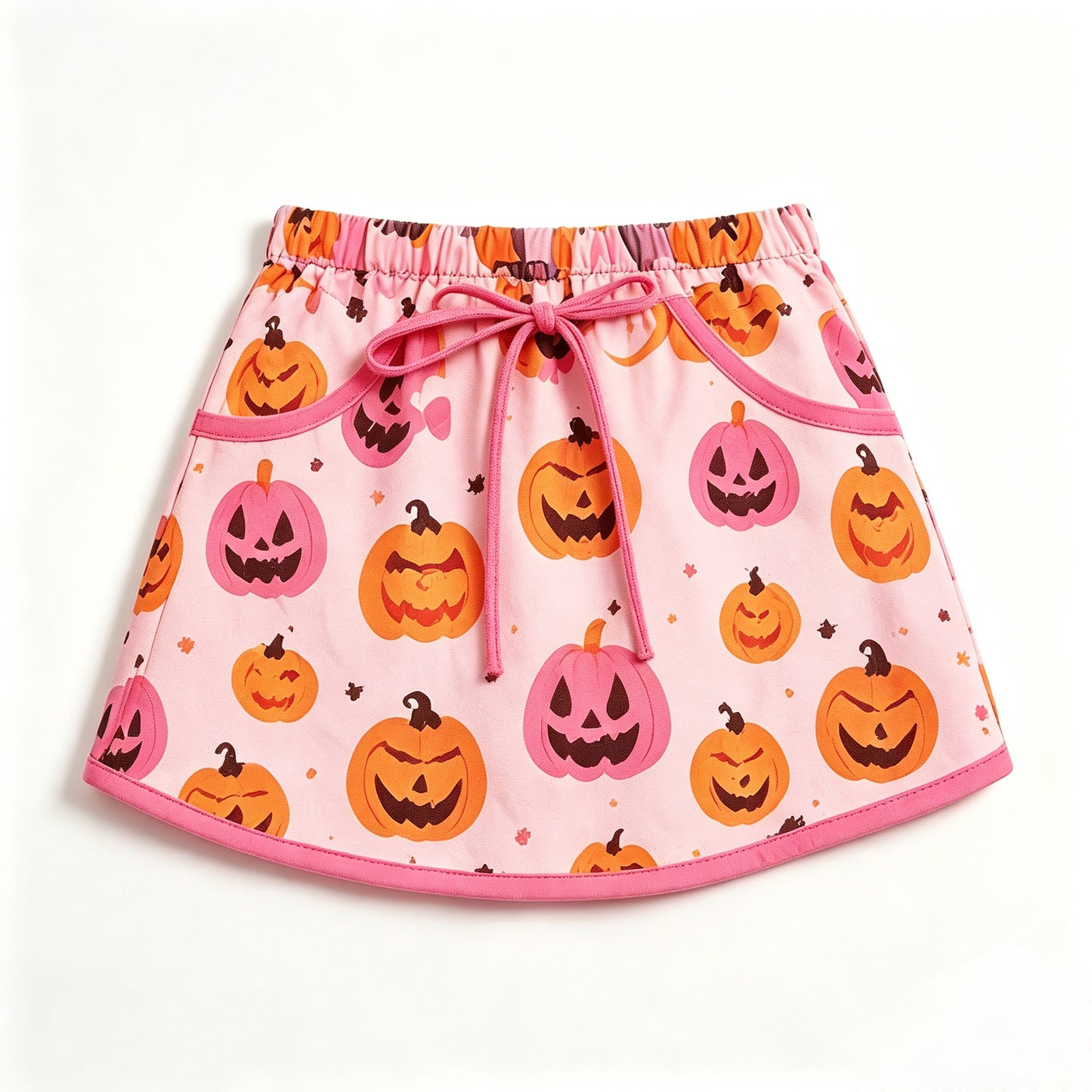 7.11 Preorder Kids Girls Halloween Pumpkin Skirt