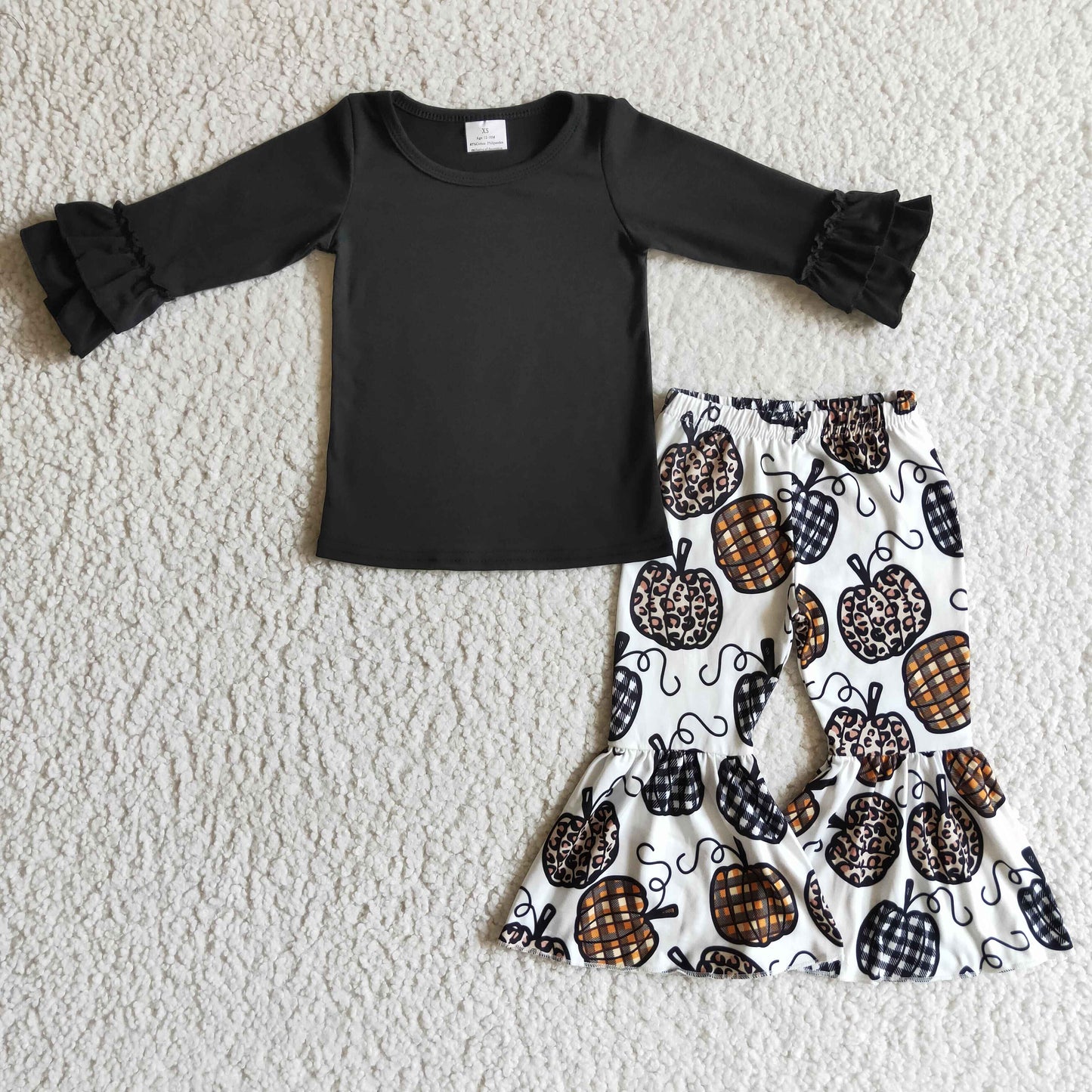 Girls long sleeve fall punpkin outfits      GLP0263