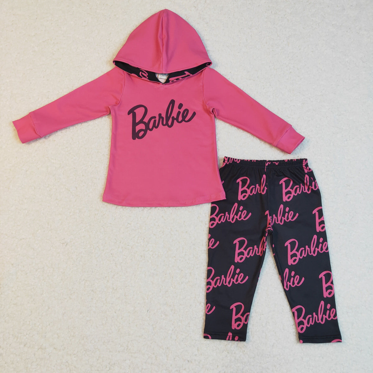 GLP0365 Pink BA Hoodie Top Legging Pants Girls Clothes Set