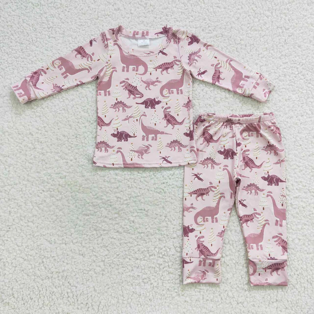 Sibling Baby BOys Girls Christmas Dinosaurs Pajamama Set
