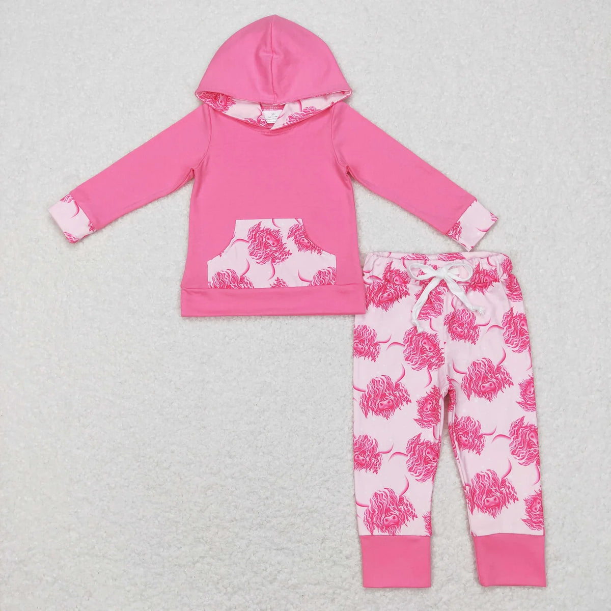 Sibling Baby Girls Floral Dinosaur Long Sleeve Hoodie Top Pants Outfit