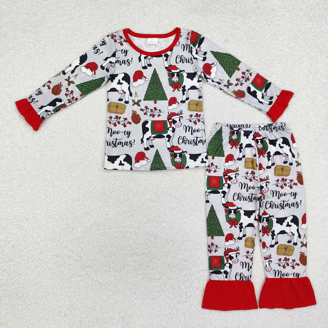 Sibling Baby Girls Christmas Long Sleeve  Top Pants Outfit