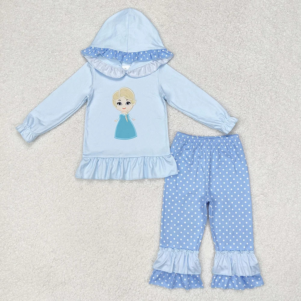 Sibling Baby Girls Floral Dinosaur Long Sleeve Hoodie Top Pants Outfit