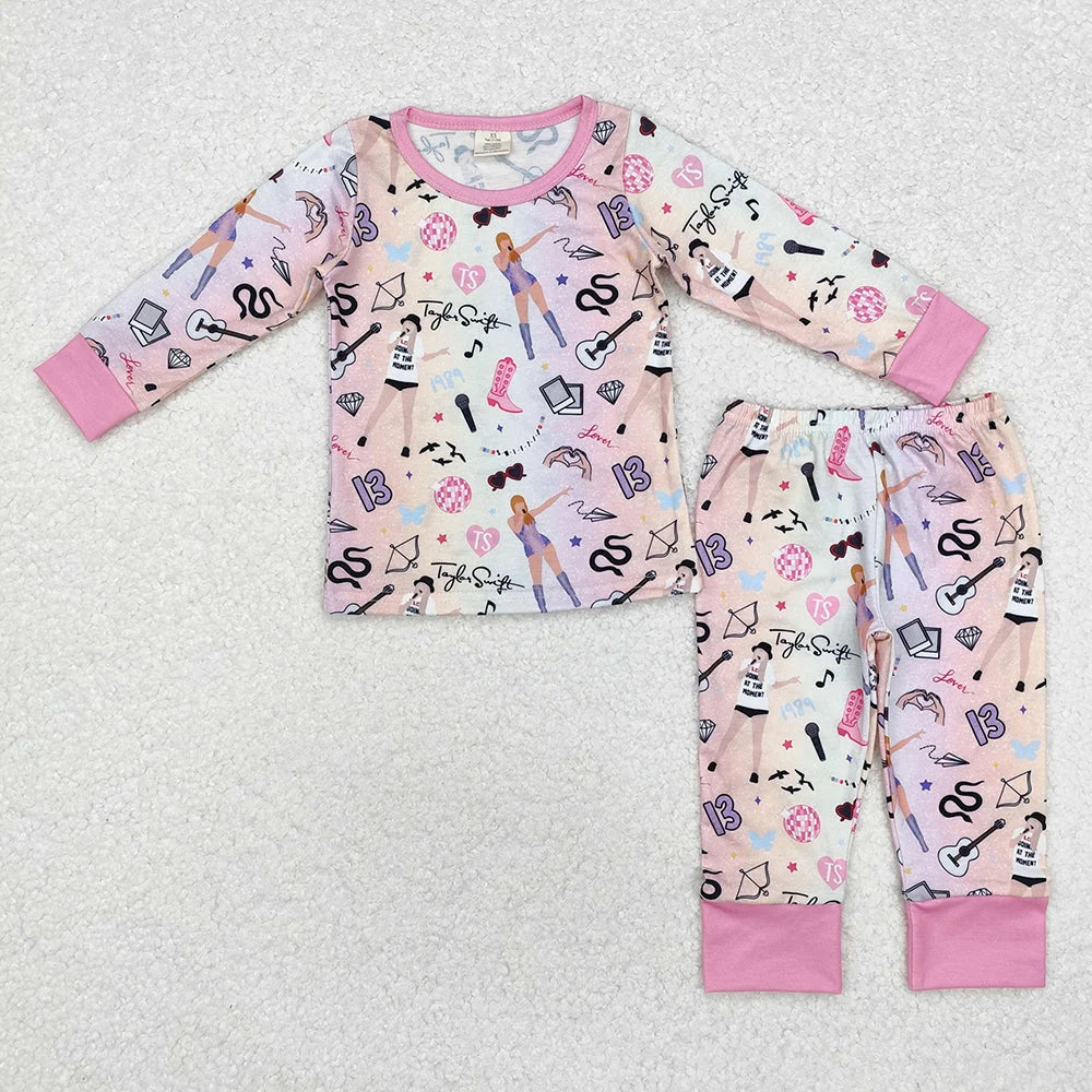 Sibling Baby Girls Singer Long Sleeve Pajama Set