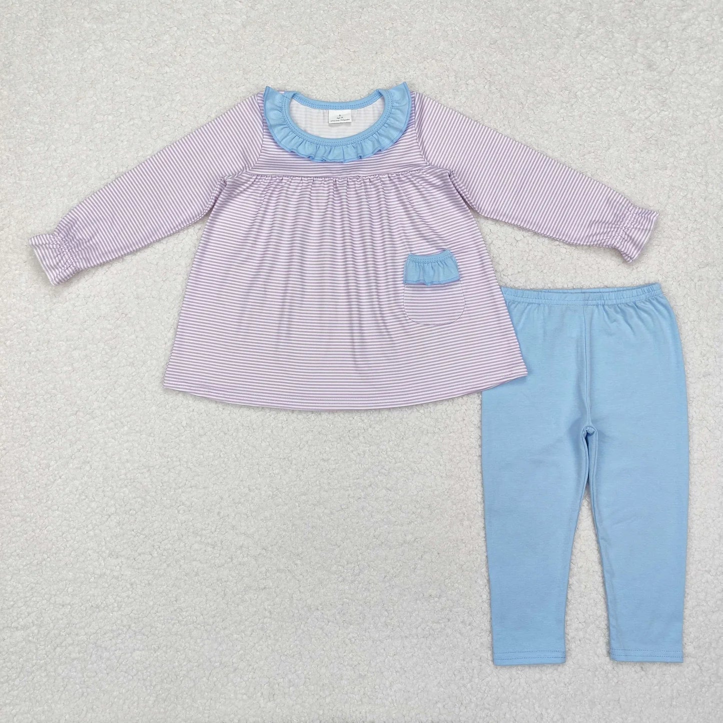 Sibling Baby Girls Long Sleeve Tunic Top with Leggings Outfit