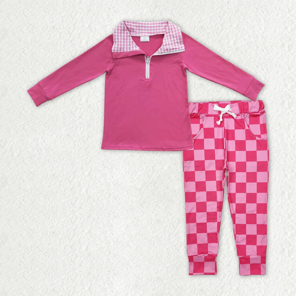 Sibling Baby Boys Girls Floral Leopard Zipper Pullovers Leggings Pant Fall Clothes Sets