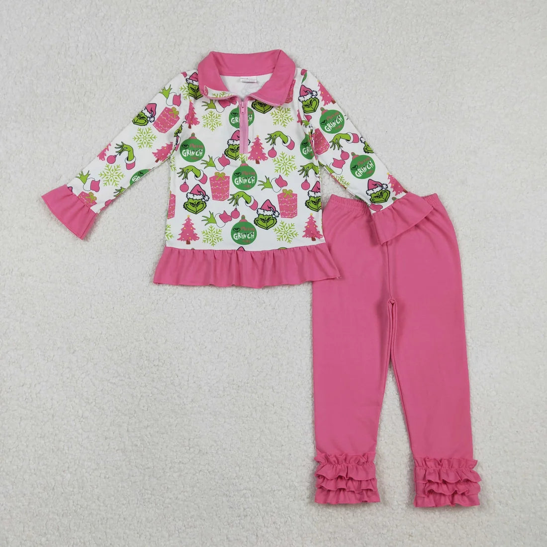 Sibling Baby Boys Girls Santa Grin Pullovers Top Leggings Pants Christmas Clothes Sets