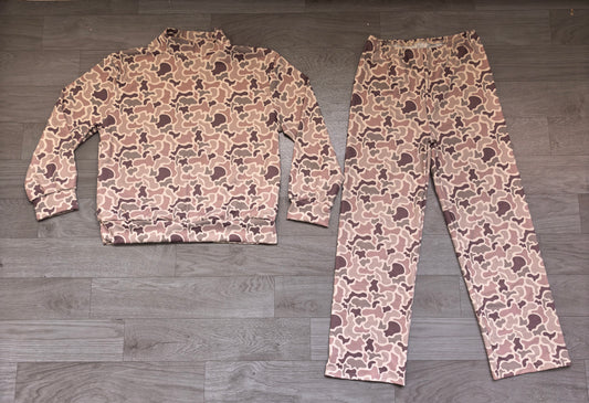 8.31 GLP3820 Preorder Adult Brown Camo Top Straight Pants Woman Mock Neck Yoga Clothes Set
