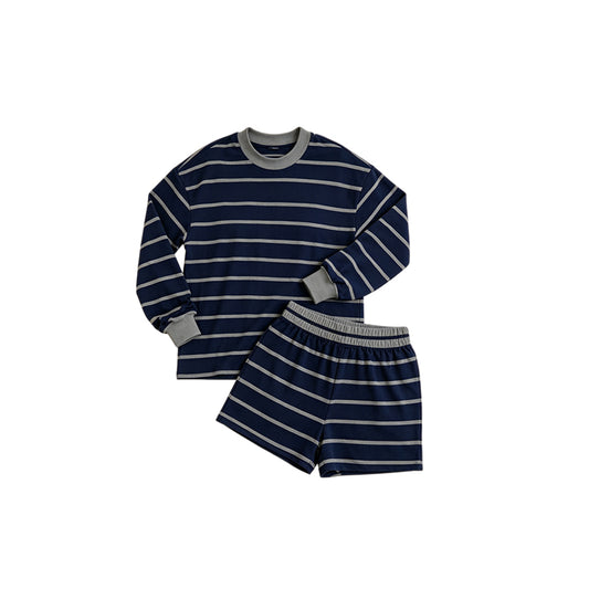 7.6 GLS0158 Preorder  Kids Girls Black Long Sleeve Top with Shorts Outfit