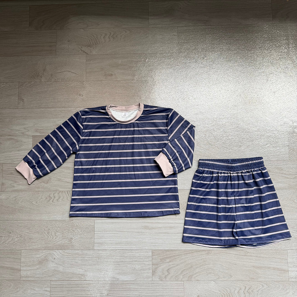 7.6 GLS0158 Preorder  Kids Girls Black Long Sleeve Top with Shorts Outfit
