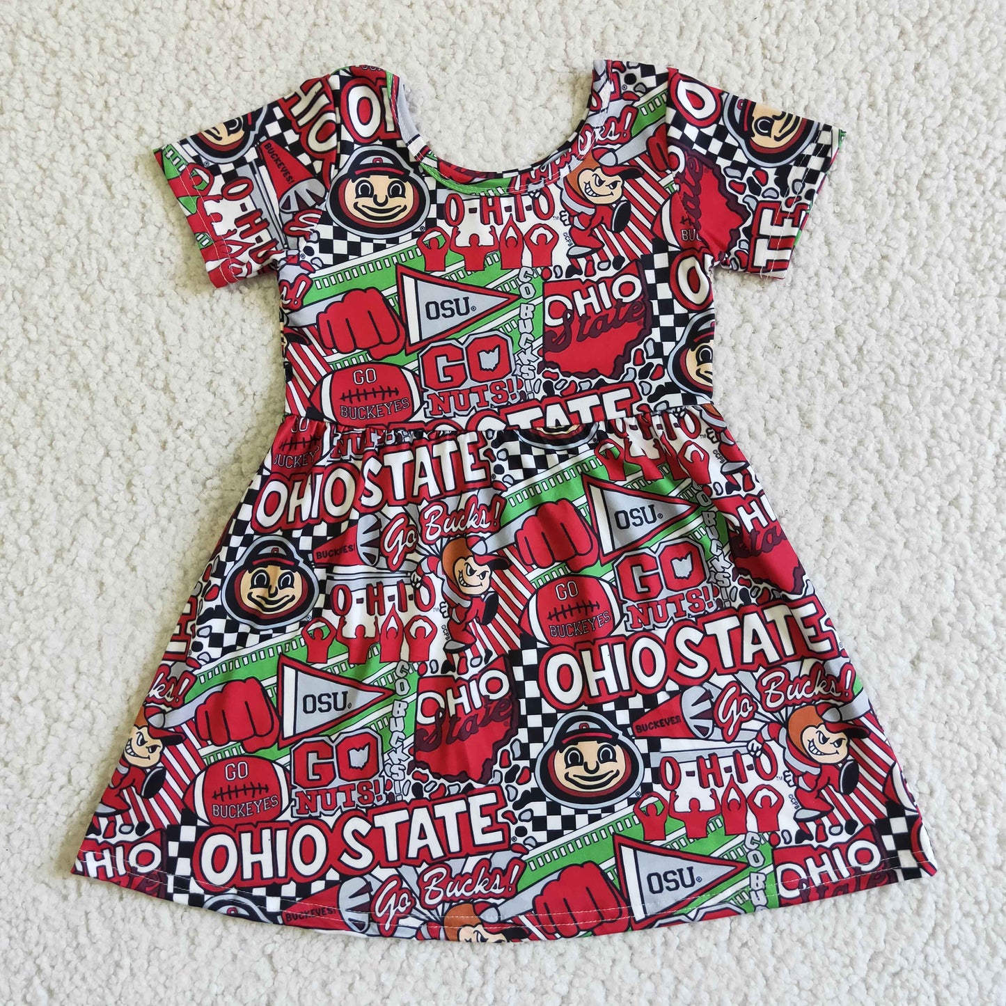 Girls summer knee length dress   GSD0113