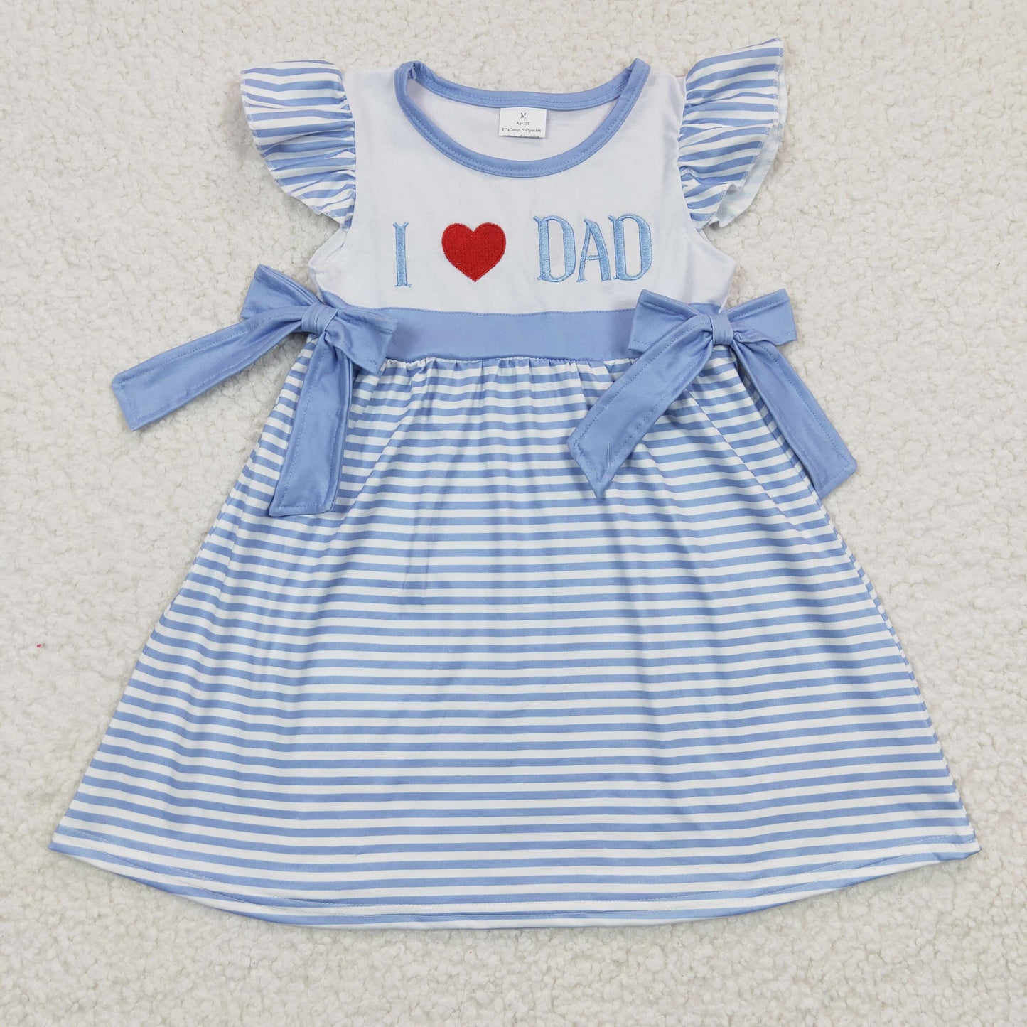 I Love Dad Sibling Shorts Set Dreess and Romper
