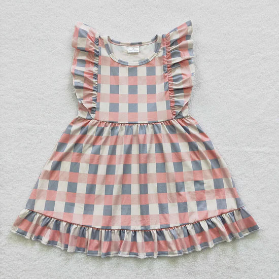 Sibling Sister Baby Girls Ruffles Summer Knee Length Dresses