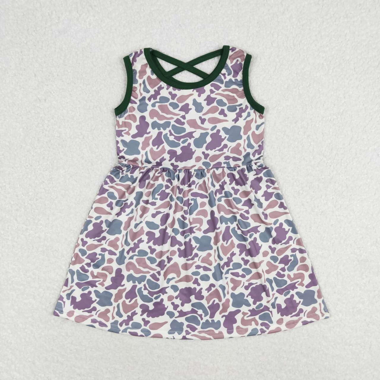 Sibling Baby Boys Girls Camo Short Sleeve Shirt Top +Sleeveless Dress