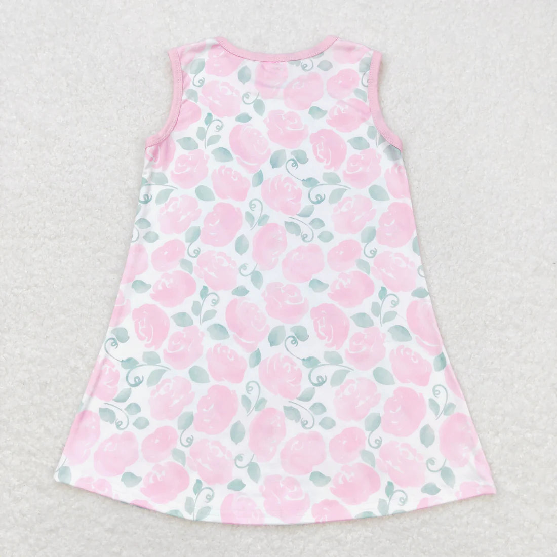 Sibling Baby Girls Flowers Checked Ruffle Knee Length Dresses