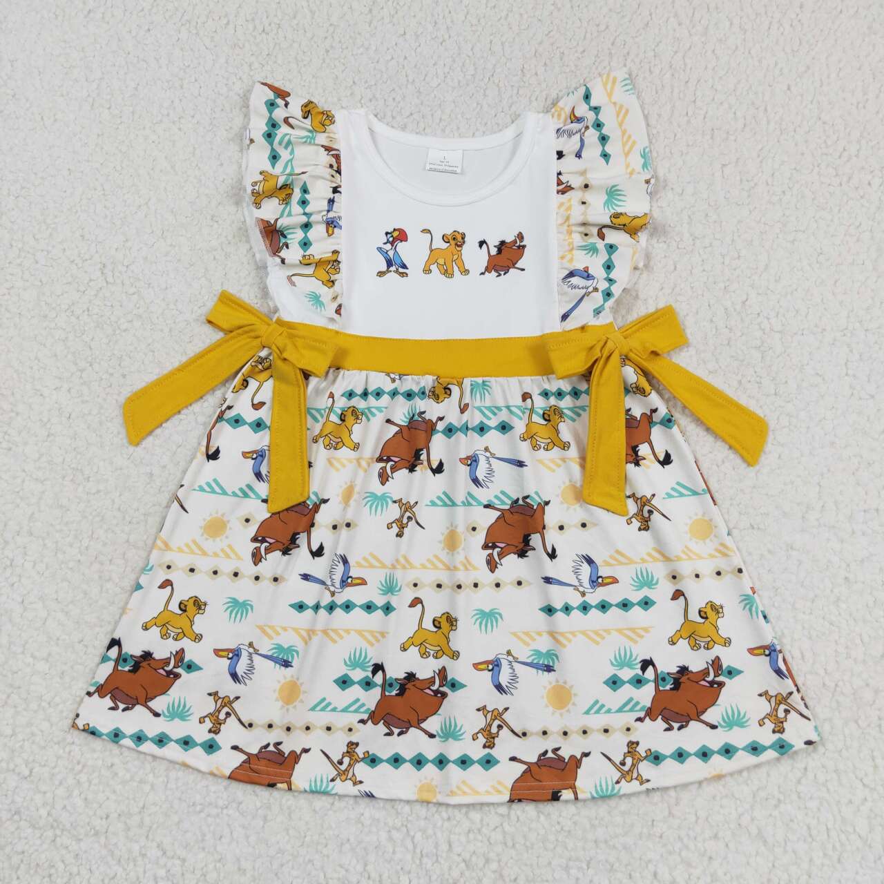Sibling Baby Girls Cartoon Lion Outfit Dress Boys Outfit