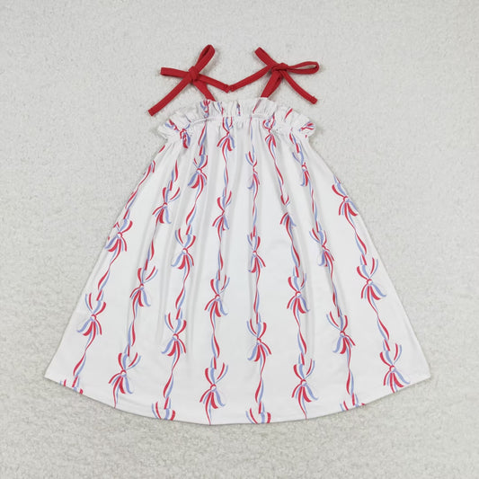 GSD1274 Bows Baby Girls 4th of July Strap Dress