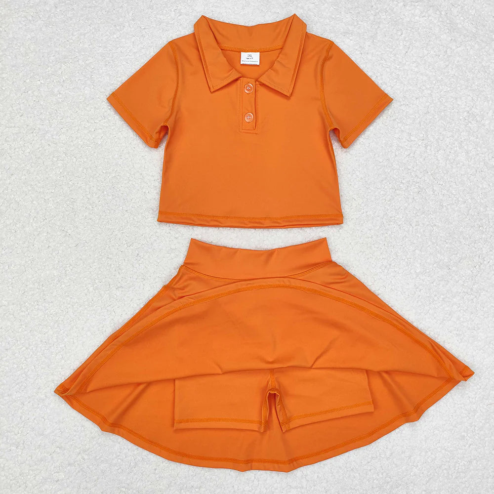 Sibling Baby Girls Buttons Shirt Skirt Active Wear Clothes Sets