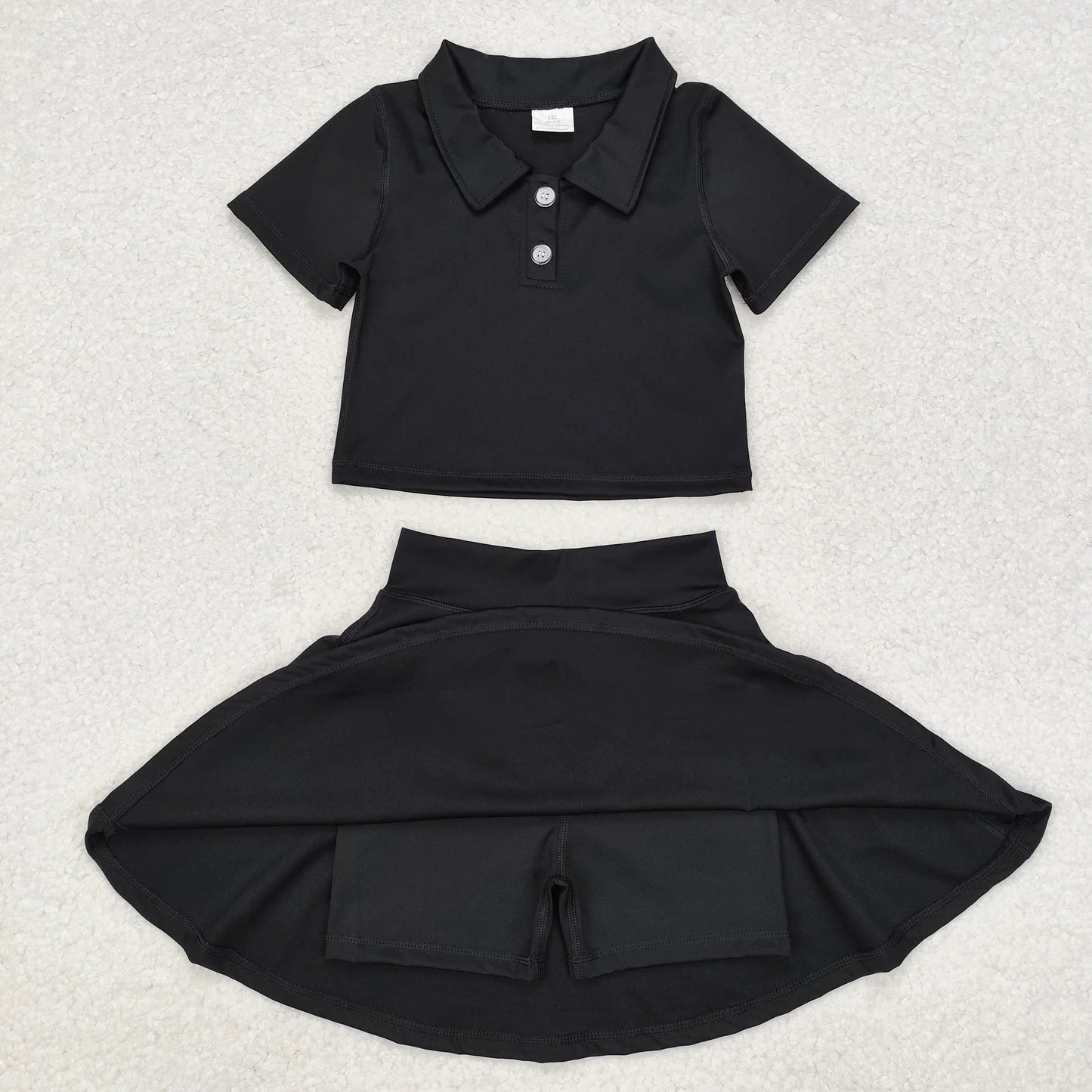 Sibling Baby Girls 6 Style Black Athletic Active Wear Work Out Dresses Set