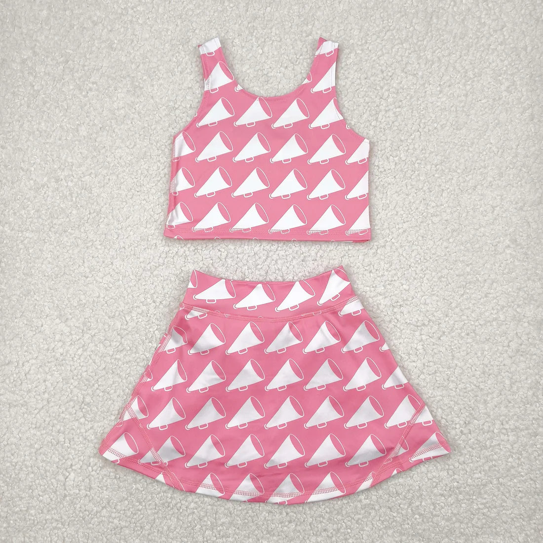 Sibling Baby Girls Football Baseball Cheer Yoga Active Wear Top Shorts Skirts Clothes Sets