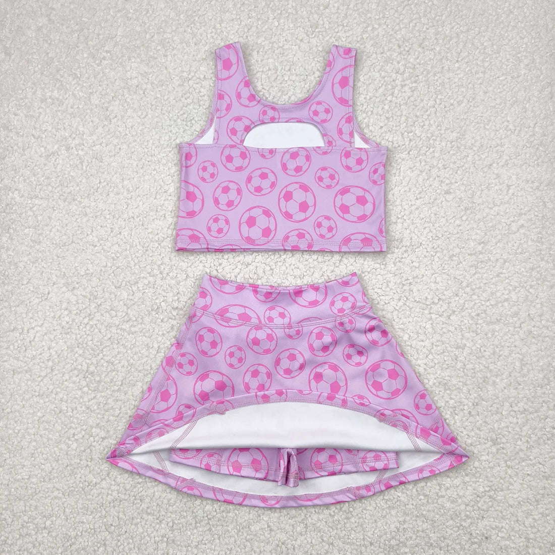 Sibling Baby Girls Football Baseball Cheer Yoga Active Wear Top Shorts Skirts Clothes Sets