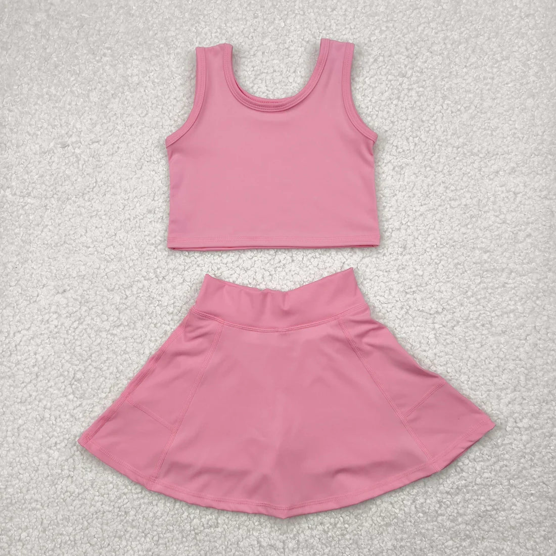 Sibling Baby Girls Colorful Vests Skirt Shorts Yoga Active Clothes Sets