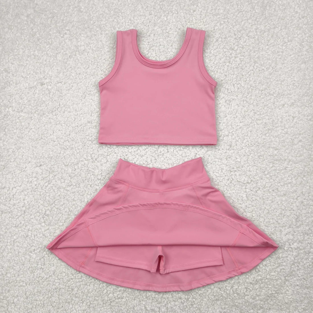 Sibling Baby Girls Colorful Vests Skirt Shorts Yoga Active Clothes Sets