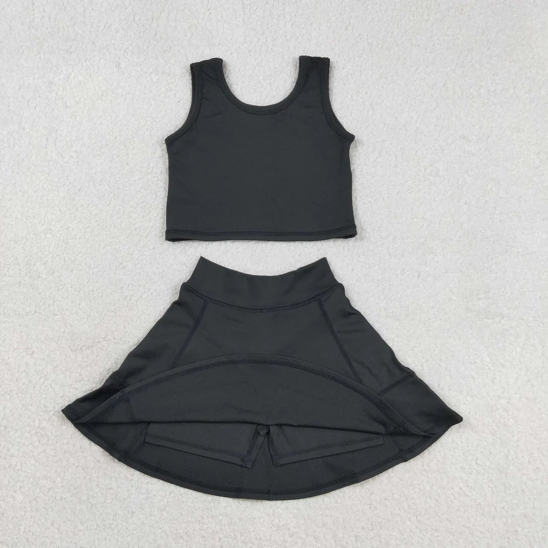 Sibling Baby Girls Colorful Vests Skirt Shorts Yoga Active Clothes Sets