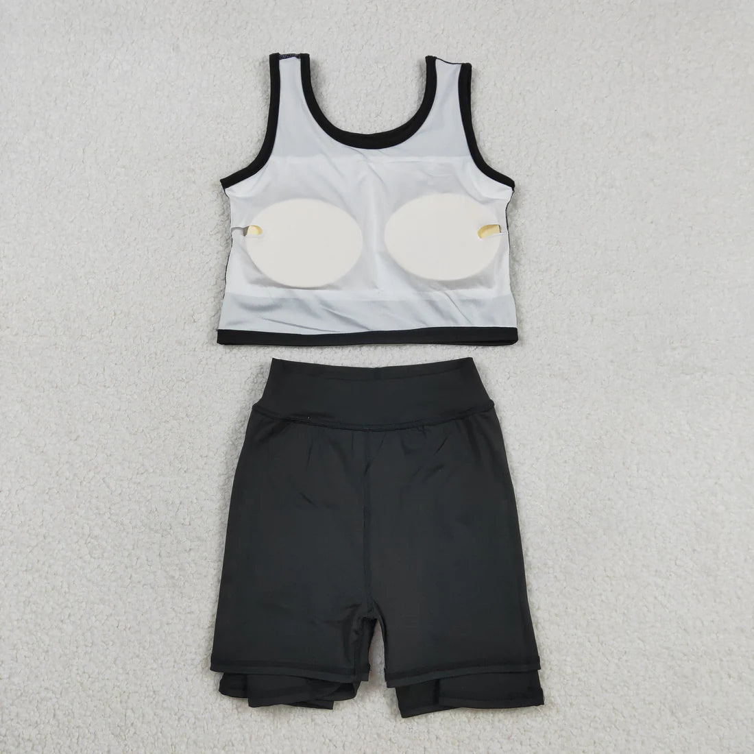 Sibling Baby Girls Colorful Vests Skirt Shorts Yoga Active Clothes Sets