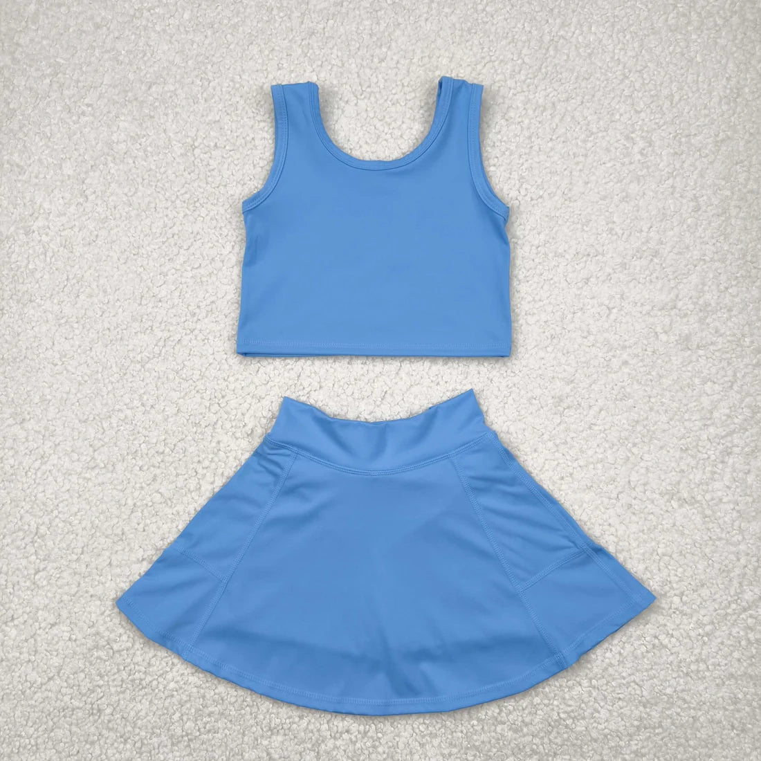 Sibling Baby Girls Colorful Vests Skirt Shorts Yoga Active Clothes Sets