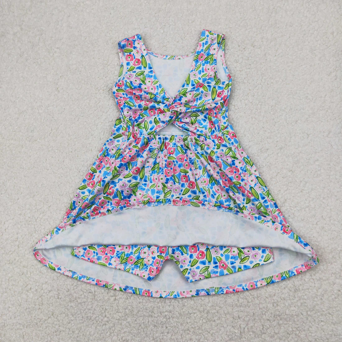 Sibling 9 Colors Baby Girls Red Flowers Active Yoga Athletic Dresses
