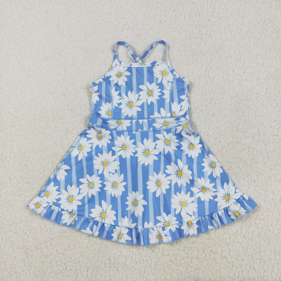 Sibling Baby Girls Straps Sports Wear Yoga Athletic Knee Length Dresses