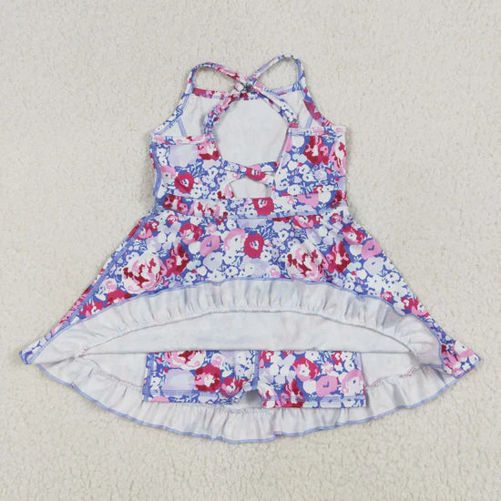 Sibling Baby Girls Straps Sports Wear Yoga Athletic Knee Length Dresses