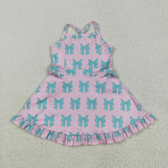 Sibling Baby Girls Straps Sports Wear Yoga Athletic Knee Length Dresses