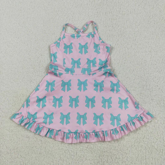Sibling Baby Girls Straps Sports Wear Yoga Athletic Knee Length Dresses