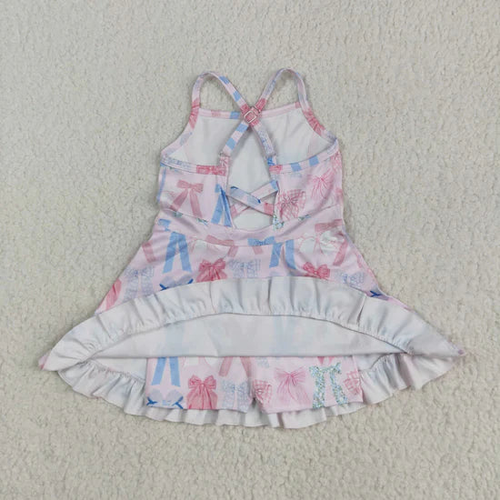 Sibling Baby Girls Straps Sports Wear Yoga Athletic Knee Length Dresses