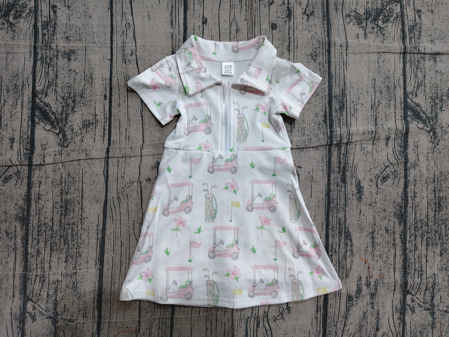 Toddler Girls Golf Flower Print Active Dress Preorder