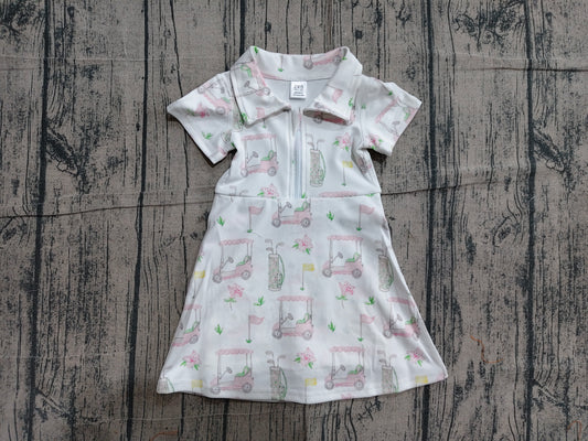 Toddler Girls Golf Flower Print Active Dress Preorder