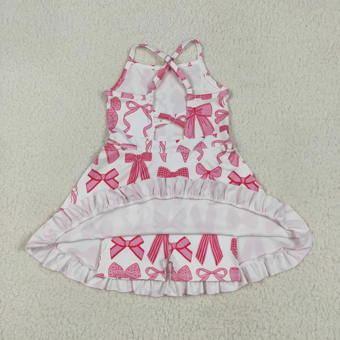 Girls Floral Halter Active Dress with Built-in Shorts - Toddler Summer Sporty Skort