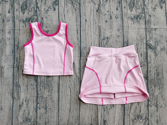 GSD2675 Kids Girls Bright Pink Tank Top with Skort Active Outfit Preorder