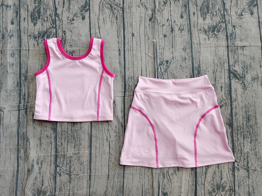 GSD2675 Kids Girls Bright Pink Tank Top with Skort Active Outfit Preorder