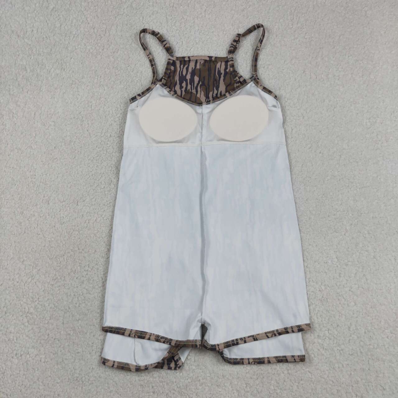 Adult Size Women Green Camo Strap Active Dress Romper With Pocket