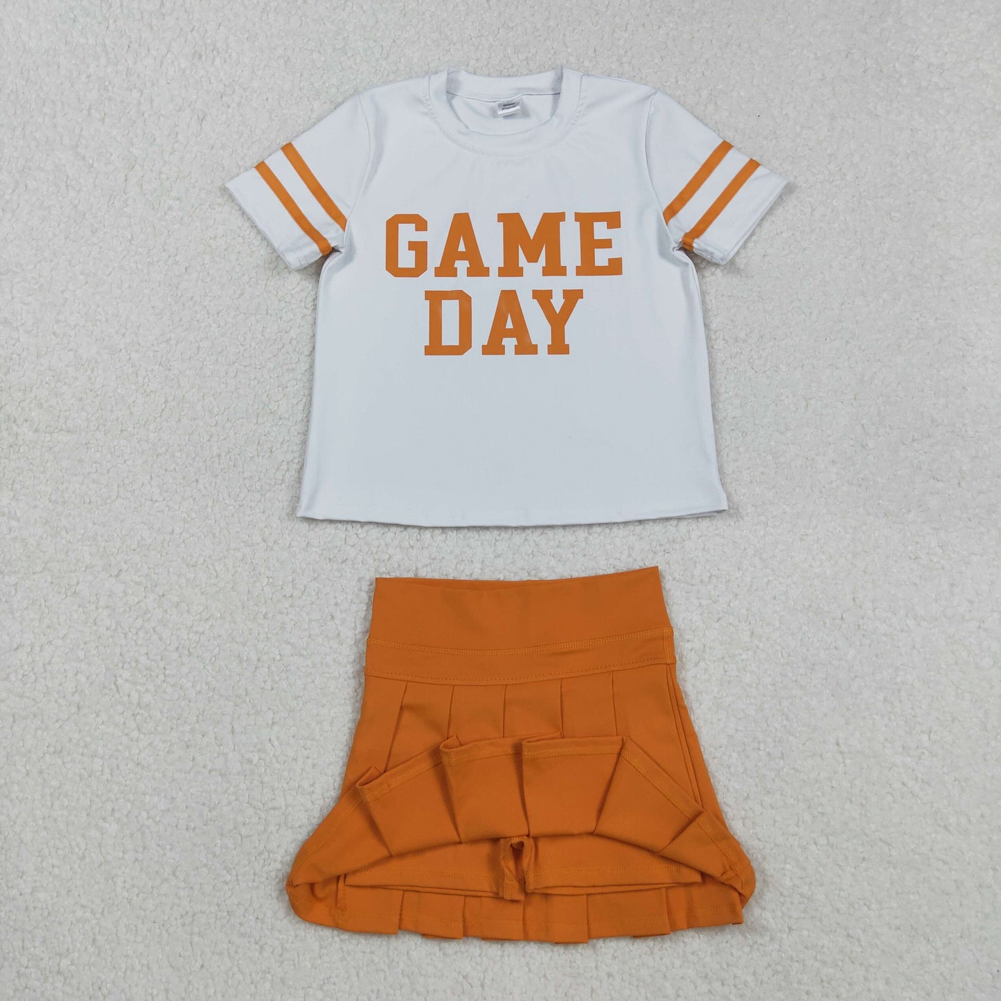 8 Colors Teams Game Day Top Skort Girls Summer Active Clothes Set Sisters Yoga Styles
